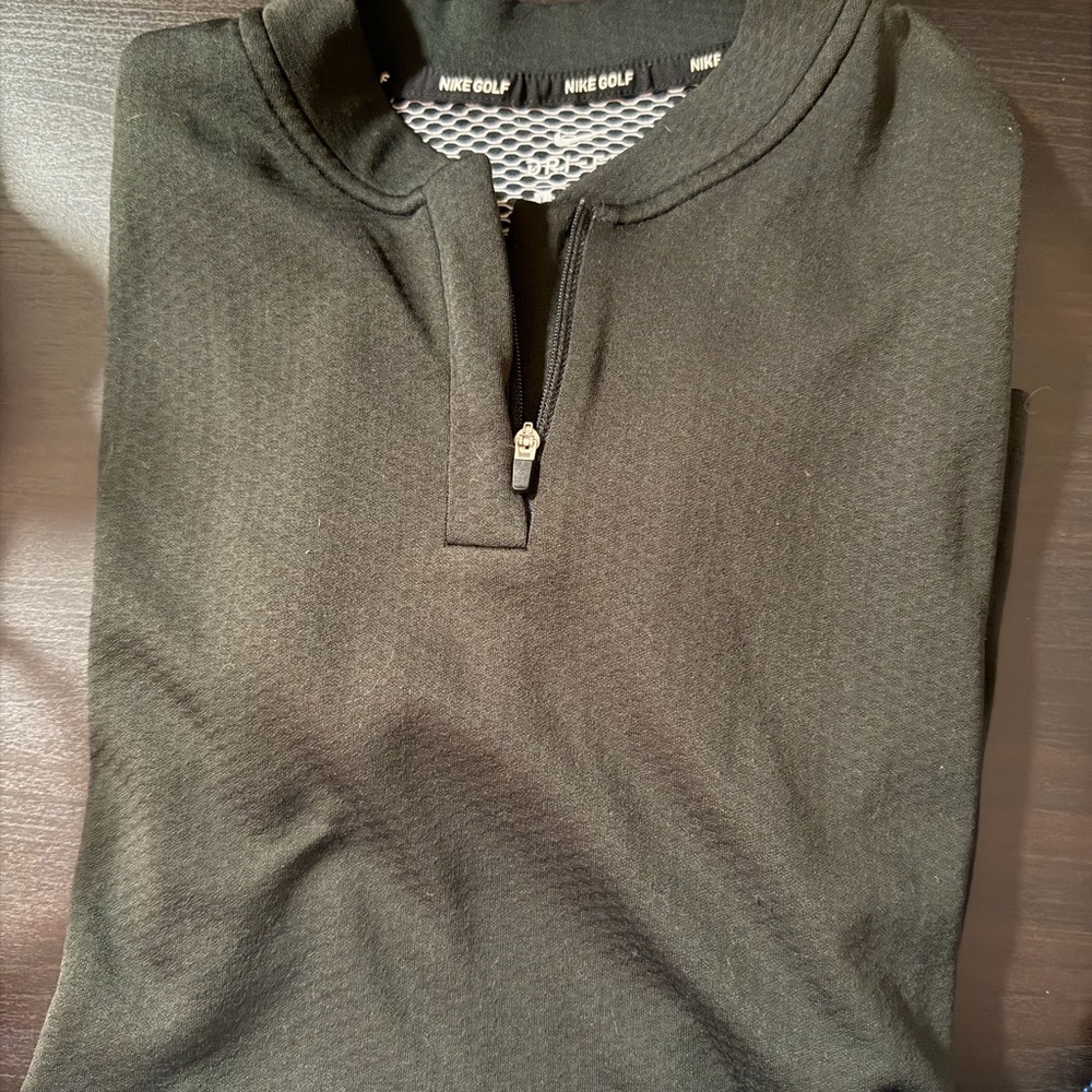 Nike Womens Black Half-Zip short sleeve Golf Pullover